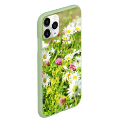 Чехол для iPhone 11 Pro матовый Полевые цветы - луговые  - фото 2