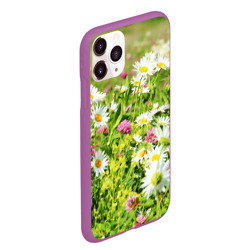Чехол для iPhone 11 Pro Max матовый Полевые цветы - луговые  - фото 2