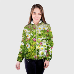 Женская куртка 3D Полевые цветы - луговые  - фото 2