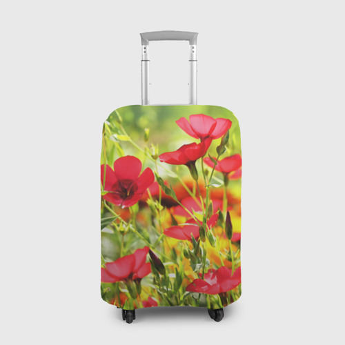 Чехол для чемодана 3D Полевые цветы - маки