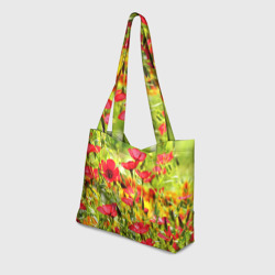 Пляжная сумка 3D Полевые цветы - маки - фото 2
