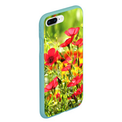 Чехол для iPhone 7Plus/8 Plus матовый Полевые цветы - маки - фото 2