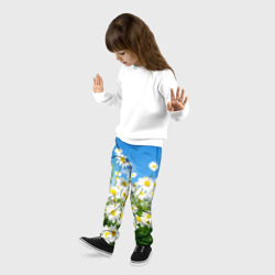 Детские брюки 3D Полевые цветы - ромашки - фото 2