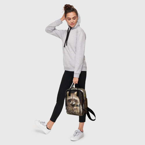Женский рюкзак 3D Енот в дупле - фото 4