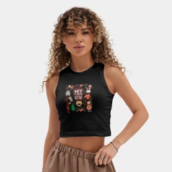 Женская укороченная майка-топ хлопок Moscow - фото 2