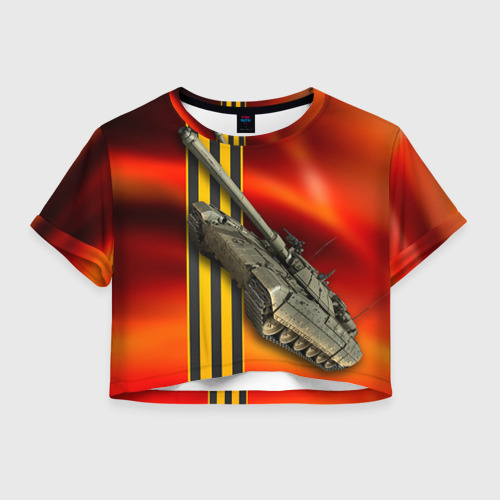 Женская футболка Crop-top 3D Армата 1 Фото 01 Женская футболка Crop-top 3D Армата 1 Фото 01