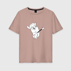 Женская футболка хлопок Oversize Golang балалайка