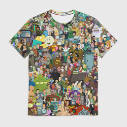 Мужская футболка 3D Futurama