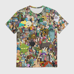 Мужская футболка 3D Futurama