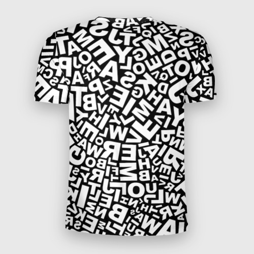 Мужская футболка 3D Slim Английский алфавит, цвет 3D печать - фото 2