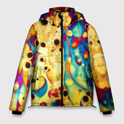 Мужская зимняя куртка 3D Абстракция  кислотные метаморфозы