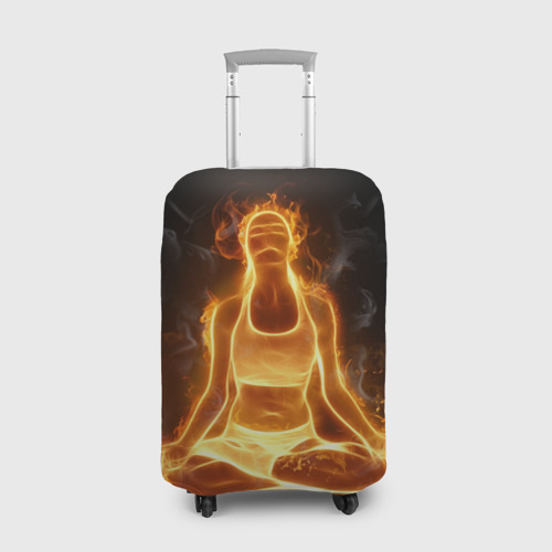 Чехол для чемодана 3D Пламенная медитация, цвет 3D печать