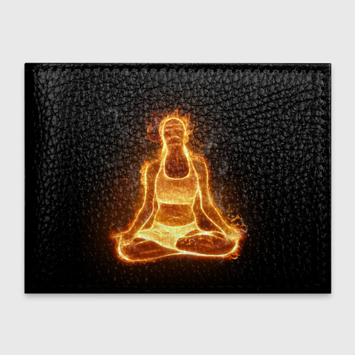 Обложка для студенческого билета Пламенная медитация, цвет черный