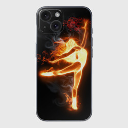 Чехол для iPhone 15 силиконовый с защитой камеры Фитнес