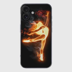 Чехол для iPhone 16 силиконовый с защитой камеры Фитнес