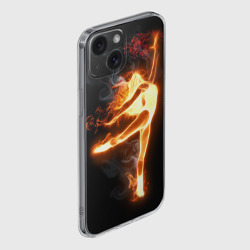 Чехол для iPhone 15 силиконовый с защитой камеры Фитнес - фото 2