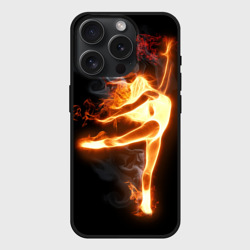 Чехол силиконовый для Apple iPhone 15 Pro матовый Фитнес