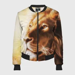 Женский бомбер 3D Лев