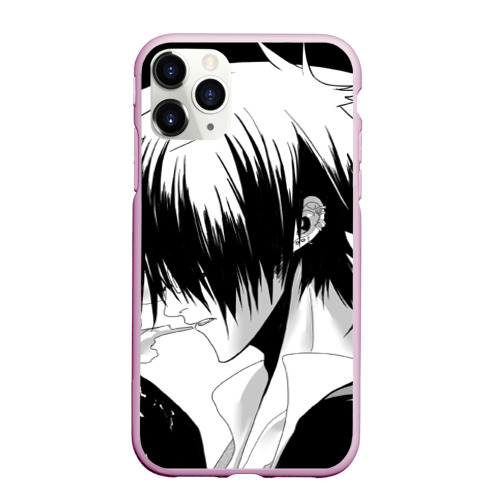 Чехол для iPhone 11 Pro Max матовый Bungou Stray Dogs profile, цвет розовый