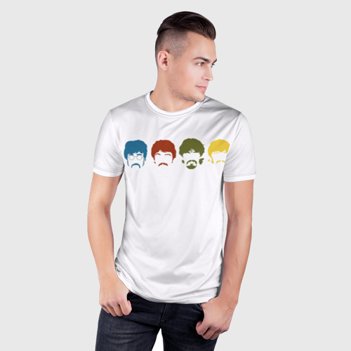 Мужская футболка 3D Slim Beatles, цвет 3D печать - фото 3