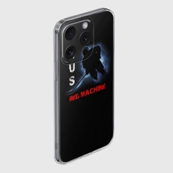 Чехол для iPhone 15 Pro силиконовый с защитой камеры Rus red machine - фото 2