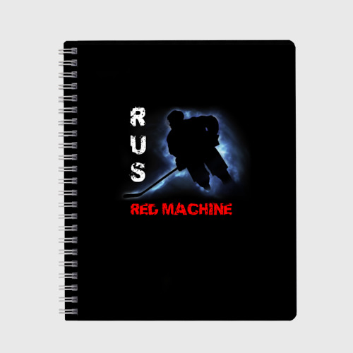 Тетрадь Rus red machine, цвет клетка
