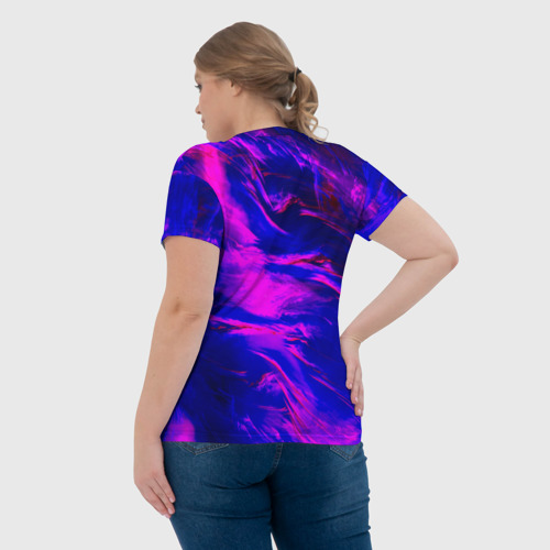 Женская футболка 3D Глянцевые краски, цвет 3D печать - фото 7