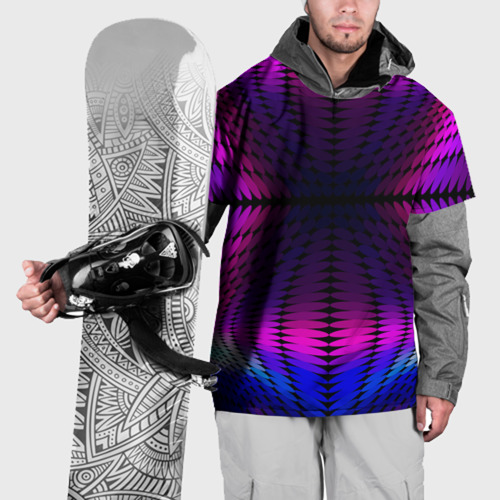 Накидка на куртку 3D Оптические узоры, цвет 3D печать