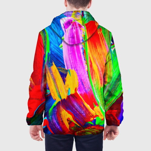 Мужская куртка 3D Абстракция красок, цвет 3D печать - фото 5