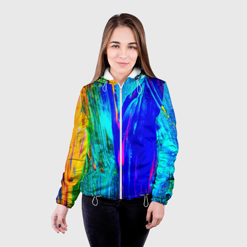 Женская куртка 3D Разводы красок - фото 3