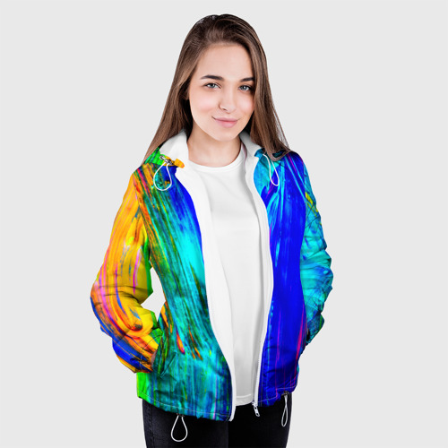 Женская куртка 3D Разводы красок - фото 4