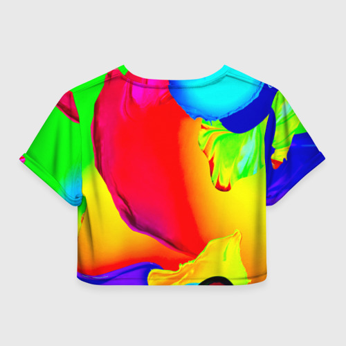 Женская футболка Crop-top 3D Краска, цвет 3D печать - фото 2