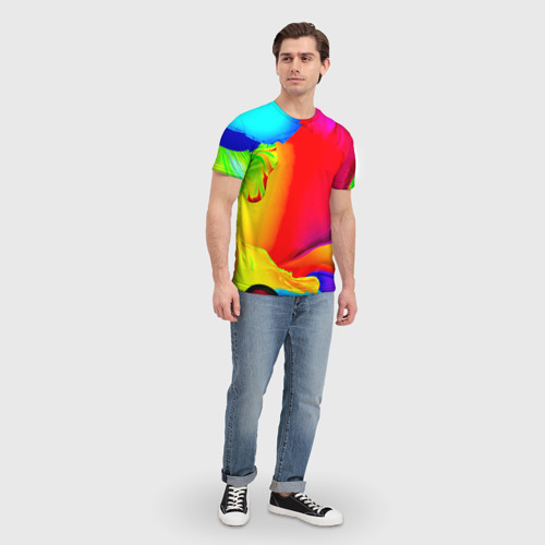 Мужская футболка 3D Краска, цвет 3D печать - фото 5