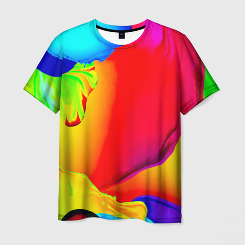Мужская футболка 3D Краска, цвет 3D печать