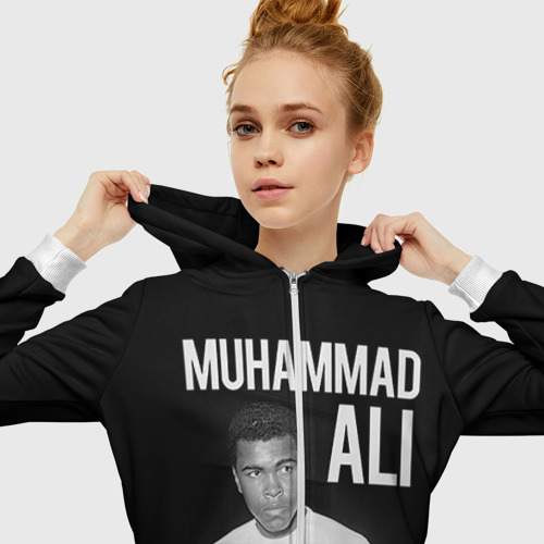 Женская толстовка 3D на молнии Muhammad Ali - фото 5