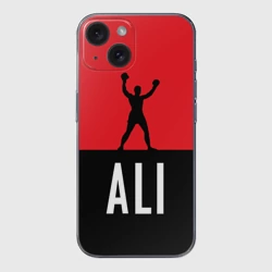 Чехол для iPhone 15 силиконовый с защитой камеры Muhammad Ali 3