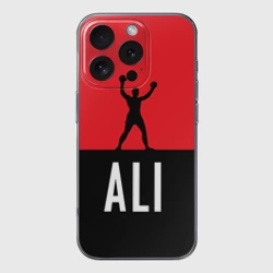 Чехол для iPhone 16 Pro Max силиконовый с защитой камеры Muhammad Ali 3