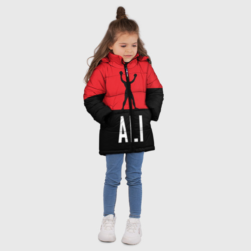 Зимняя куртка для девочек 3D Muhammad Ali 3, цвет красный - фото 5