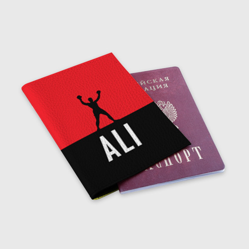 Обложка для паспорта матовая кожа Muhammad Ali 3, цвет желтый - фото 3