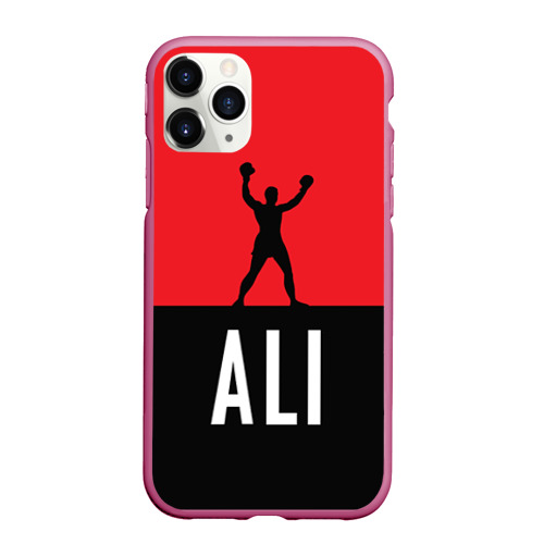 Чехол для iPhone 11 Pro матовый Muhammad Ali 3, цвет малиновый