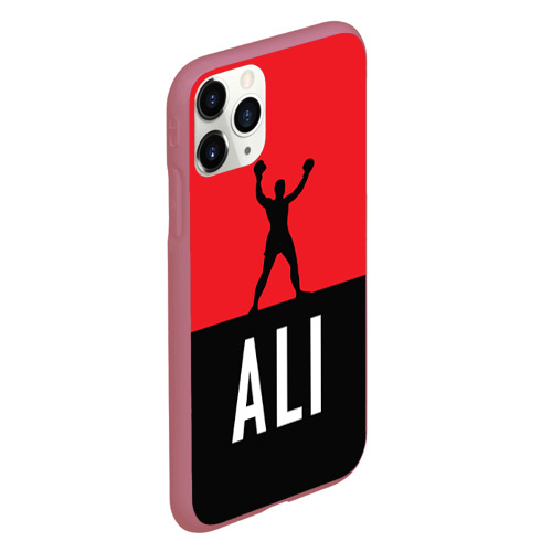 Чехол для iPhone 11 Pro матовый Muhammad Ali 3, цвет малиновый - фото 3