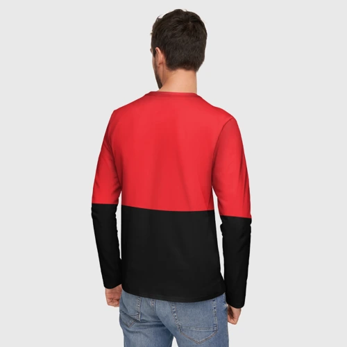 Мужской лонгслив 3D с принтом Muhammad Ali 3, вид сзади #2