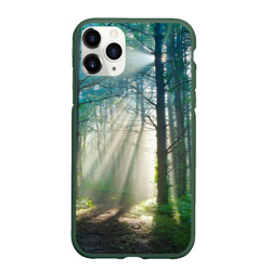 Чехол для iPhone 11 Pro матовый Утренний лес