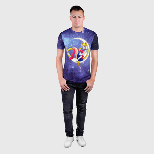 Мужская футболка 3D Slim Сейлор Мун а космосе - фото 4