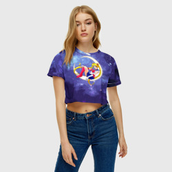 Женская футболка Crop-top 3D Сейлор Мун а космосе - фото 2