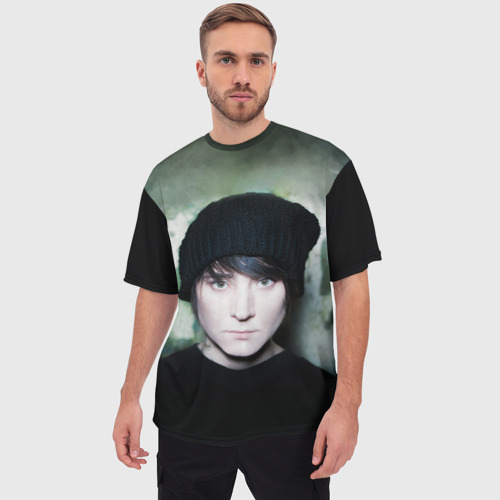 Мужская футболка oversize 3D Zemfira, цвет 3D печать - фото 3