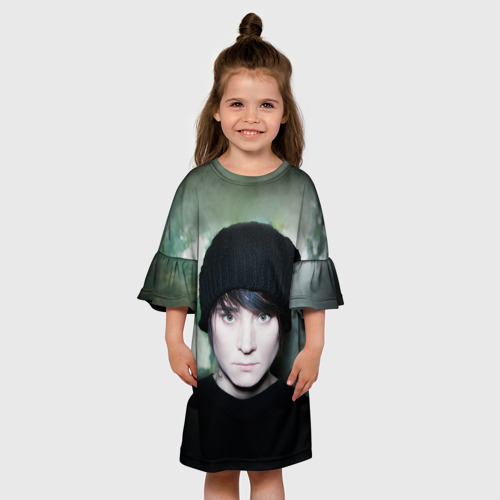 Детское платье 3D с принтом Zemfira, вид сбоку #3