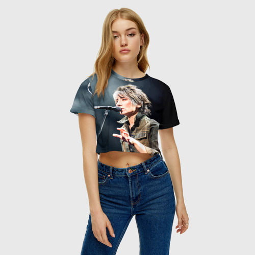 Женская футболка Crop-top 3D Земфира, цвет 3D печать - фото 4