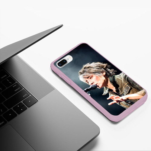 Чехол для iPhone 7Plus/8 Plus матовый Земфира, цвет розовый - фото 5