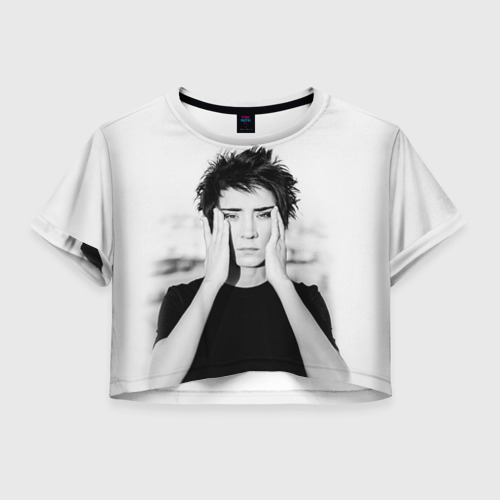 Женская футболка Crop-top 3D Zemfira, цвет 3D печать